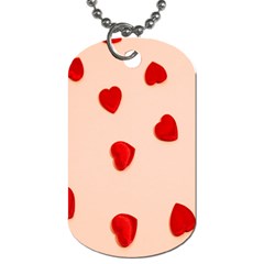 Valentine Day Pattern Logo Heart Dog Tag (two Sides) by artworkshop