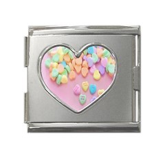 Valentine Day Heart Capsule Mega Link Heart Italian Charm (18mm) by artworkshop