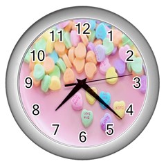Valentine Day Heart Capsule Wall Clock (silver) by artworkshop