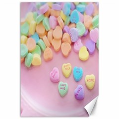 Valentine Day Heart Capsule Canvas 12  X 18 