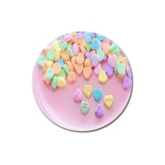 Valentine Day Heart Capsule Magnet 3  (round) by artworkshop