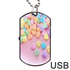 Valentine Day Heart Capsule Dog Tag Usb Flash (one Side) by artworkshop