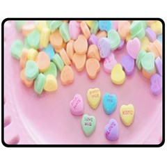 Valentine Day Heart Capsule Fleece Blanket (medium)