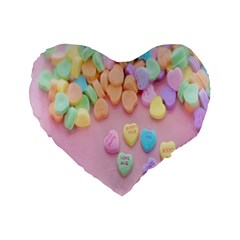 Valentine Day Heart Capsule Standard 16  Premium Flano Heart Shape Cushions by artworkshop