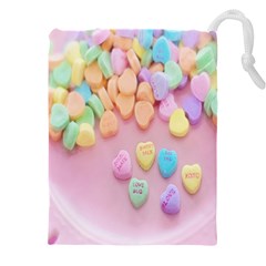 Valentine Day Heart Capsule Drawstring Pouch (4xl) by artworkshop