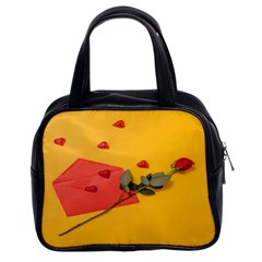 Valentine Day Heart Flower Gift Classic Handbag (two Sides) by artworkshop