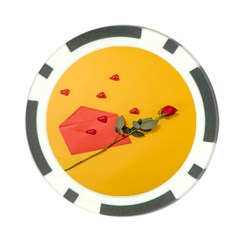 Valentine Day Heart Flower Gift Poker Chip Card Guard (10 Pack) by artworkshop