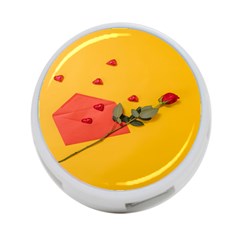 Valentine Day Heart Flower Gift 4-port Usb Hub (one Side) by artworkshop