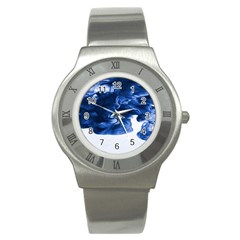 Moving Water And Ink Stainless Steel Watch