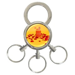 Valentine Day Heart Love Potion 3-ring Key Chain by artworkshop