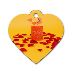 Valentine Day Heart Love Potion Dog Tag Heart (one Side)