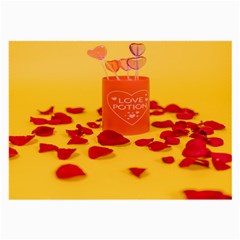 Valentine Day Heart Love Potion Large Glasses Cloth (2 Sides)