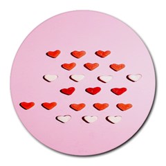 Lolly Candy  Valentine Day Round Mousepad by artworkshop