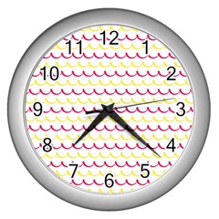 Pattern Waves Wall Clock (silver)