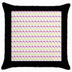 Pattern Waves Throw Pillow Case (black)