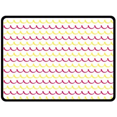 Pattern Waves One Side Fleece Blanket (large) by artworkshop