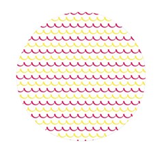 Pattern Waves Mini Round Pill Box by artworkshop