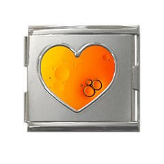 Wallpaper Liquid Bubbles Macro Orange Bright Mega Link Heart Italian Charm (18mm) by artworkshop