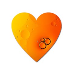 Wallpaper Liquid Bubbles Macro Orange Bright Heart Magnet by artworkshop