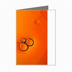 Wallpaper Liquid Bubbles Macro Orange Bright Mini Greeting Card by artworkshop