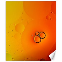 Wallpaper Liquid Bubbles Macro Orange Bright Canvas 8  X 10  by artworkshop