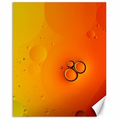 Wallpaper Liquid Bubbles Macro Orange Bright Canvas 16  X 20  by artworkshop