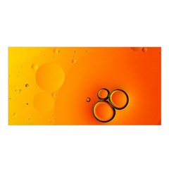 Wallpaper Liquid Bubbles Macro Orange Bright Satin Shawl 45  X 80  by artworkshop