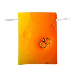 Wallpaper Liquid Bubbles Macro Orange Bright Lightweight Drawstring Pouch (l) by artworkshop