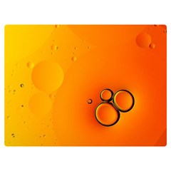 Wallpaper Liquid Bubbles Macro Orange Bright One Side Premium Plush Fleece Blanket (extra Small) by artworkshop