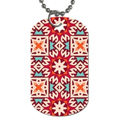 Geometric Pattern Seamless Abstract Dog Tag (one Side) by danenraven