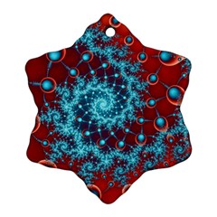 Fractal Pattern Background Snowflake Ornament (Two Sides)