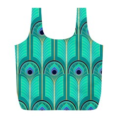Gradient Art Deco Pattern Design Full Print Recycle Bag (l) by artworkshop