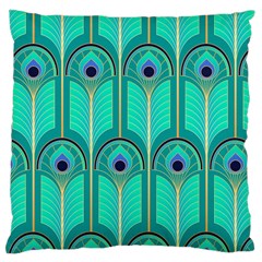 Gradient Art Deco Pattern Design Standard Premium Plush Fleece Cushion Case (one Side)