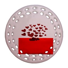 Love Envelope Logo Valentine Ornament (round Filigree) by artworkshop