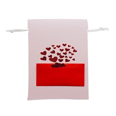 Love Envelope Logo Valentine Lightweight Drawstring Pouch (l) by artworkshop