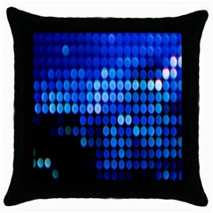 Pattern Blue Logo Throw Pillow Case (black) by artworkshop