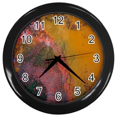 Pollock Wall Clock (black) by artworkshop