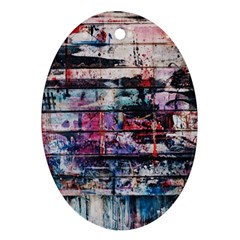 Splattered Paint On Wall Ornament (oval) by artworkshop