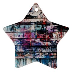 Splattered Paint On Wall Ornament (star) by artworkshop