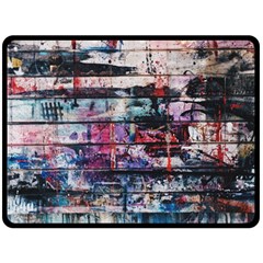 Splattered Paint On Wall One Side Fleece Blanket (large)