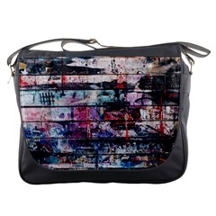 Splattered Paint On Wall Messenger Bag by artworkshop