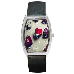 Valentine Day Heart 3d Barrel Style Metal Watch