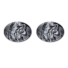 Iron Slide Cufflinks (oval) by MRNStudios