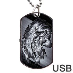 Iron Slide Dog Tag Usb Flash (one Side) by MRNStudios