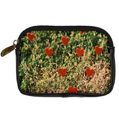 Valentine Day Heart Forest Digital Camera Leather Case by artworkshop