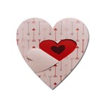 Valentine Day Heart Love Logo Heart Magnet Front