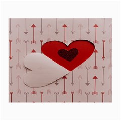 Valentine Day Heart Love Logo Small Glasses Cloth (2 Sides) by artworkshop
