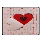 Valentine Day Heart Love Logo Fleece Blanket (Small) 45 x34  Blanket Front