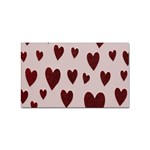 Valentine Day Heart Love Pattern Sticker Rectangular (100 pack) Front