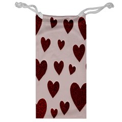 Valentine Day Heart Love Pattern Jewelry Bag by artworkshop